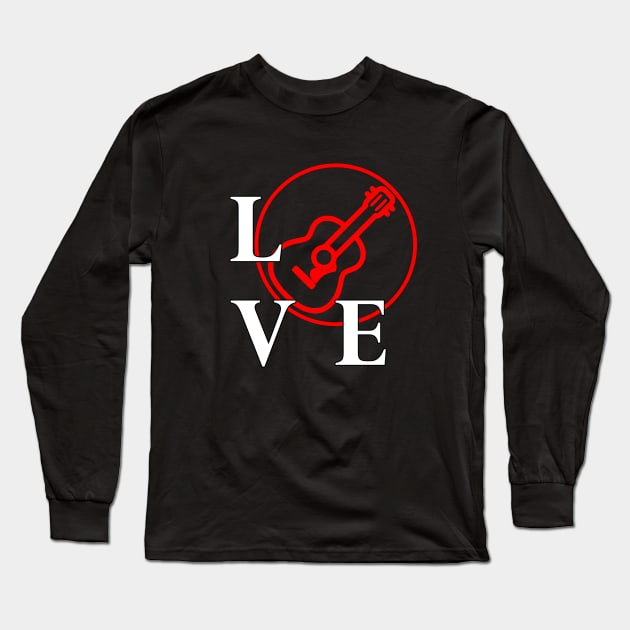 I love to play Guitar for Guitar player music lover Long Sleeve T-Shirt by Jose Luiz Filho